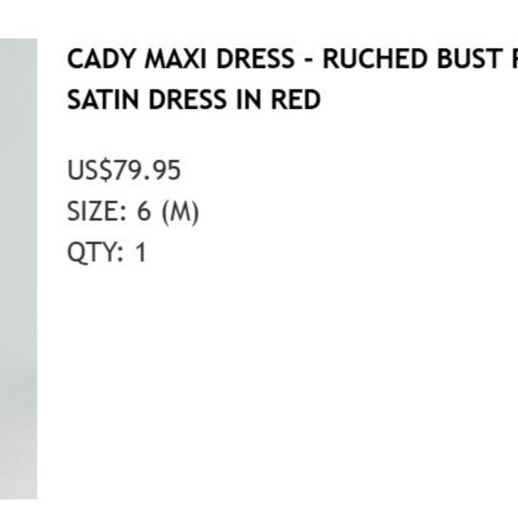 Cady Maxi Dress - Ruched Bust Rosette Detail Satin Dress in Red - Picture 2 of 4